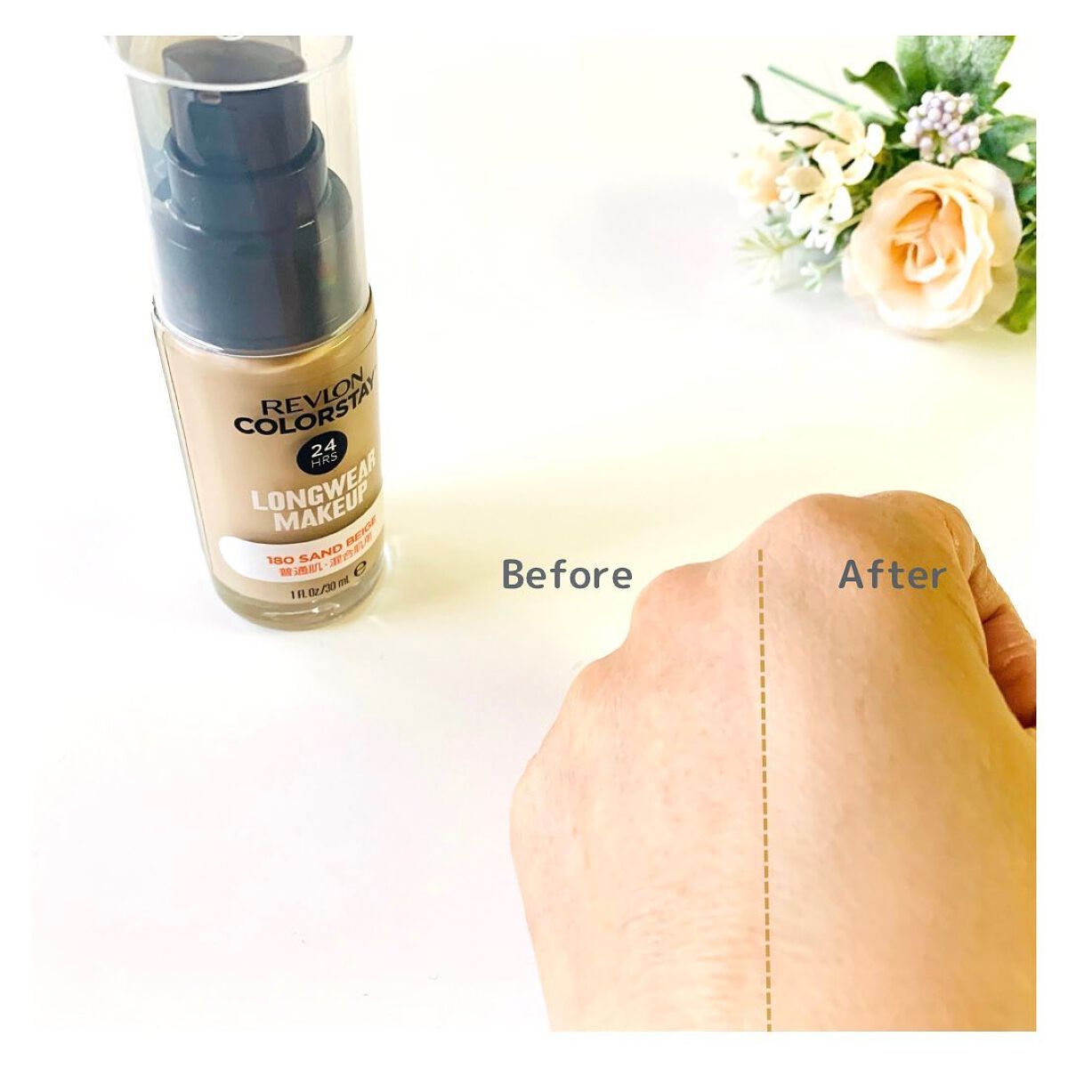 カラーステイ ロングウェア メイクアップ/REVLON/リキッドファンデーションを使ったクチコミ(4枚目)