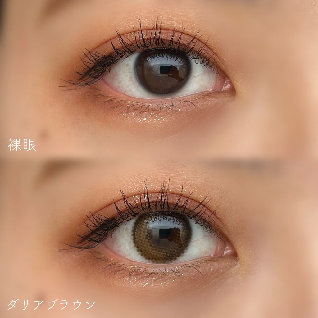 ダリアブラウンマンスリー (DAHLIA BROWN monthly)/OLOLA/1ヶ月(1MONTH)カラコンを使ったクチコミ(2枚目)