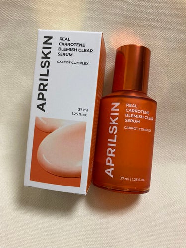 APRILSKIN
リアルキャロットブレミッシュセラム

エイプリルスキンのコスメは初めて使いました♡

驚くほどお肌に吸収されて、モッチモチ✨になります！
朝洗顔時に驚きます！　
ツルツルになります♫