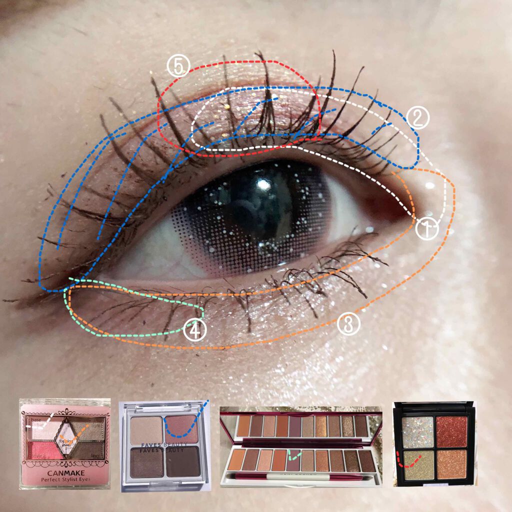 メルティングアイパレット ジャスト10ミニッツ/NUNI BUSHER/アイシャドウパレットを使ったクチコミ（3枚目）