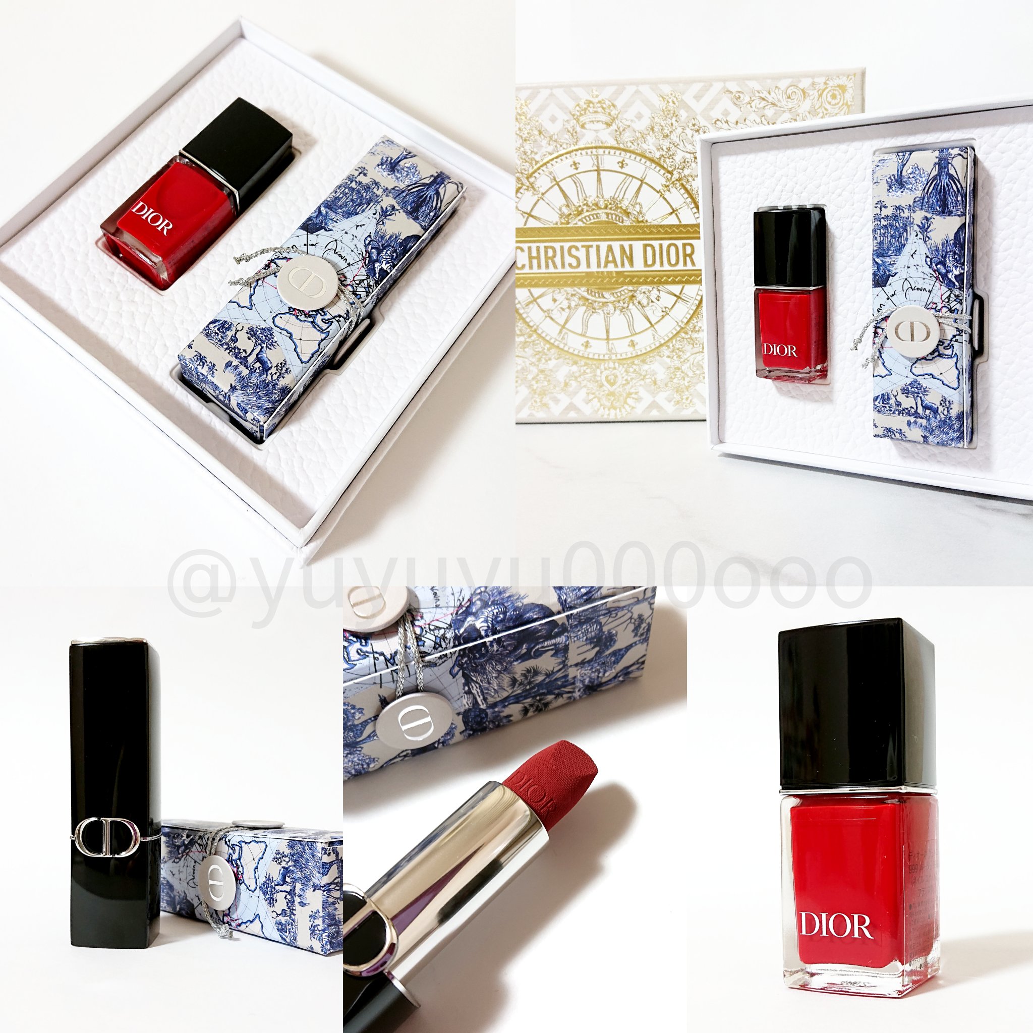 DIOR ネイルカラー レッド ギフトボックス付き20個 赤ネイルのネイル