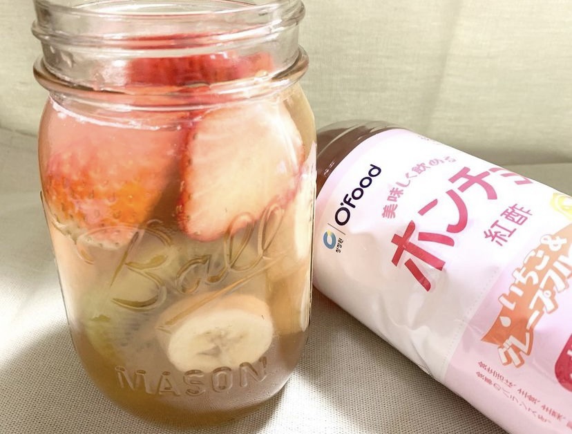 紅酢（ホンチョ） いちご＆グレープフルーツ/チョンジョンウォン/その他飲むお酢を使ったクチコミ（2枚目）