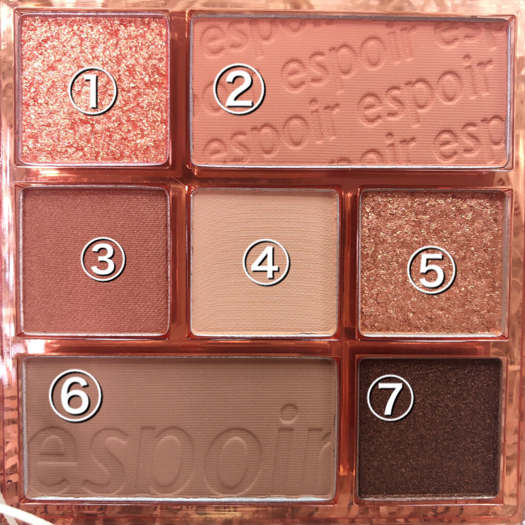 リアルアイパレット 01 ピーチライク/espoir/マルチパレットを使ったクチコミ（2枚目）