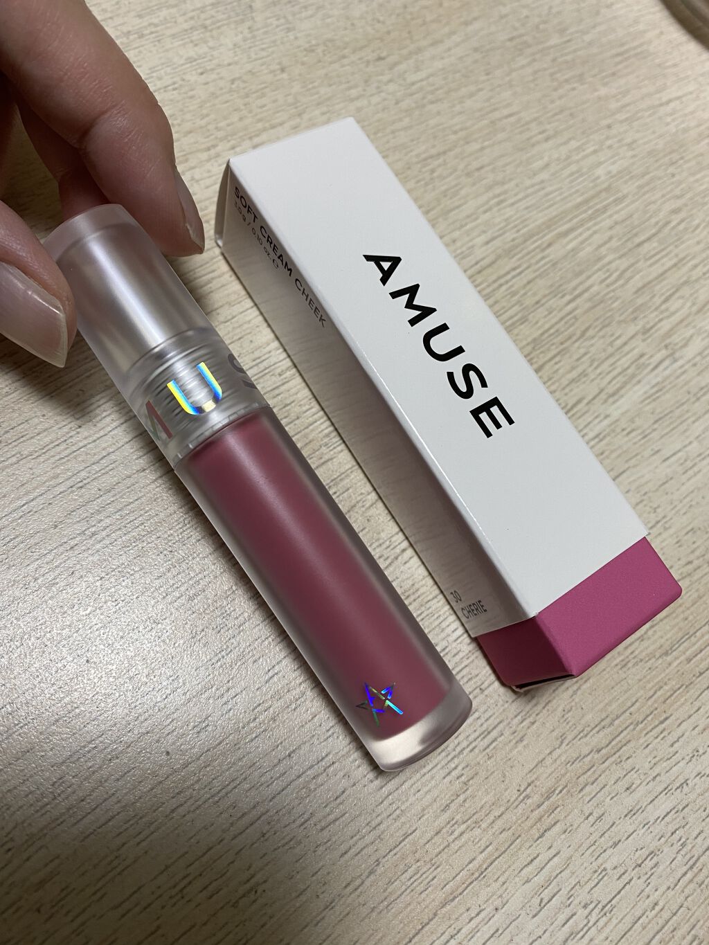 ソフトクリームチーク/AMUSE/リキッドチークを使ったクチコミ（3枚目）