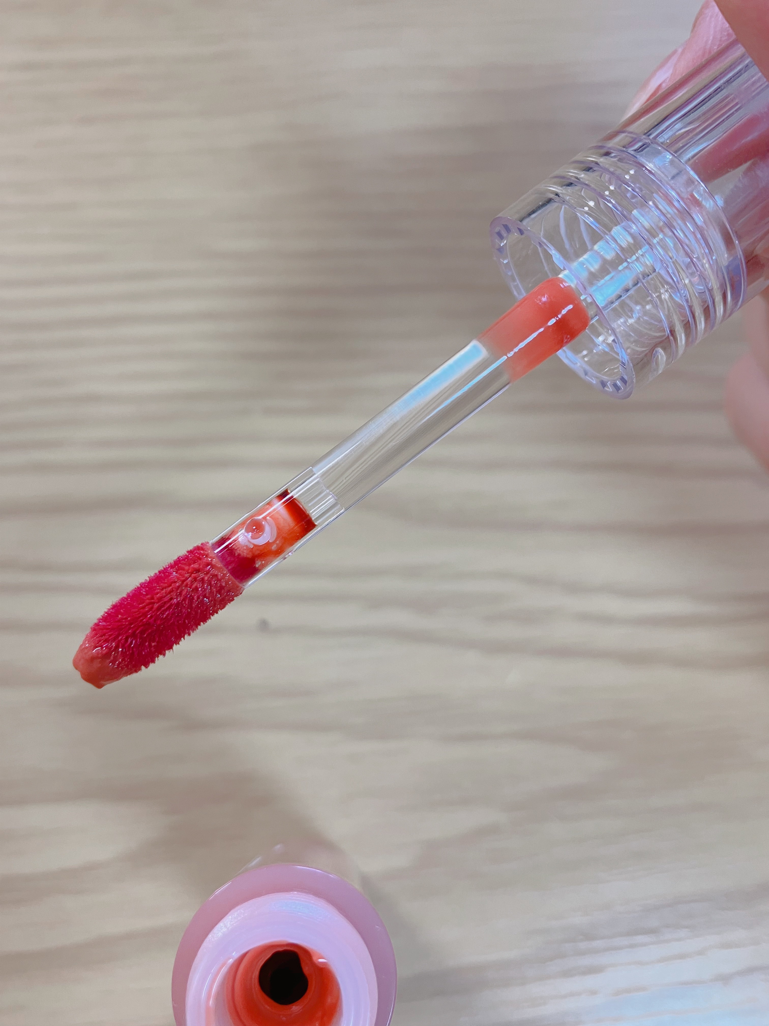 ニュアンスラップティント 01 珊瑚ピンク/Fujiko/リップティントを使ったクチコミ（2枚目）