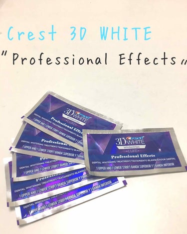 Crest 3D WHITE〝Professional Effects〟

歯に貼るホワイトニングシートです‪☺︎

〈使い方〉
1 : 歯磨き粉を〝付けずに〟歯を磨く
2 : シートを歯の上下に付けて