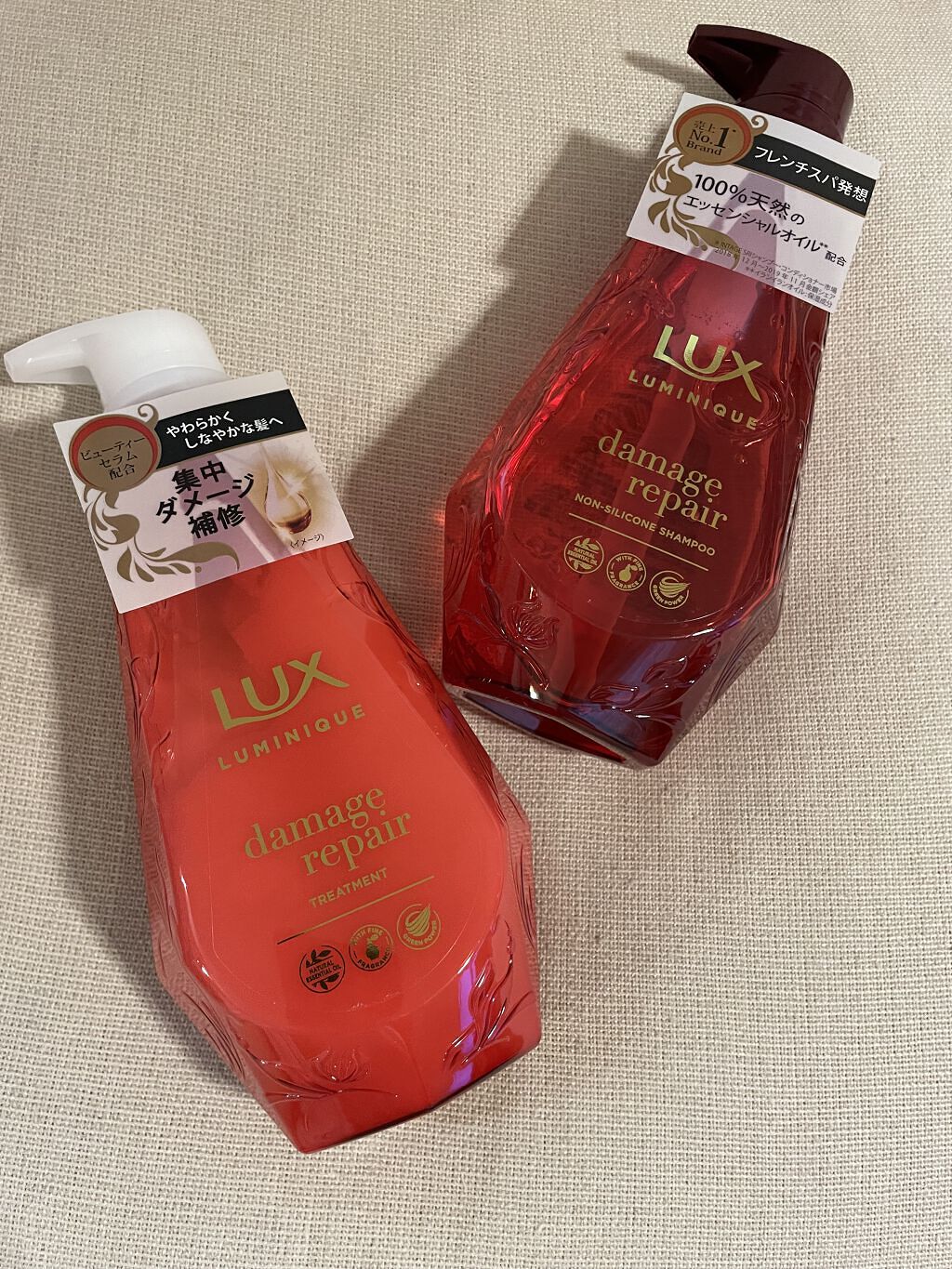 ルミニーク ダメージリペア シャンプー／トリートメント/LUX/市販シャンプーを使ったクチコミ（1枚目）