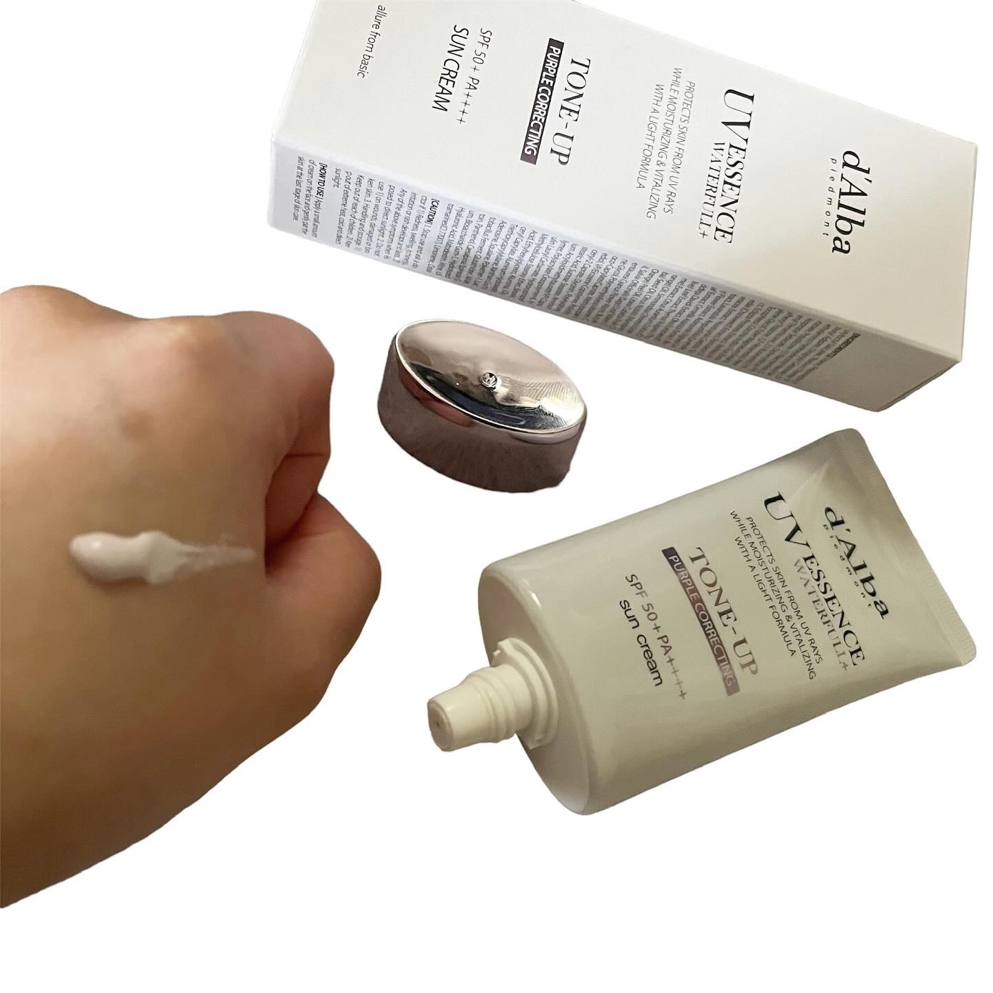 ダルバ ウォータフル トーンアップ サンクリーム(パープル)/ダルバ/日焼け止めクリームを使ったクチコミ（2枚目）