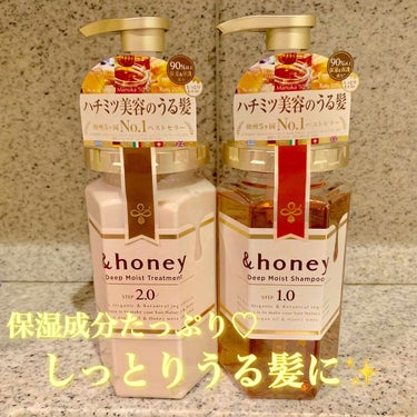 ディープモイスト シャンプー1.0／ヘアトリートメント2.0/&honey/シャンプー・コンディショナーを使ったクチコミ（1枚目）