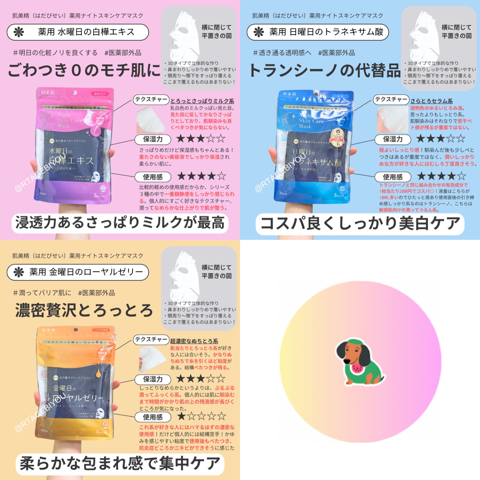 薬用水曜日のナイトスキンケアマスク[医薬部外品]/肌美精/シートマスク・パックを使ったクチコミ（1枚目）