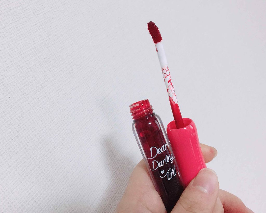 ディアダーリン ウォータージェルティント RD301(ストロベリー)/ETUDE/リップティントを使ったクチコミ（2枚目）