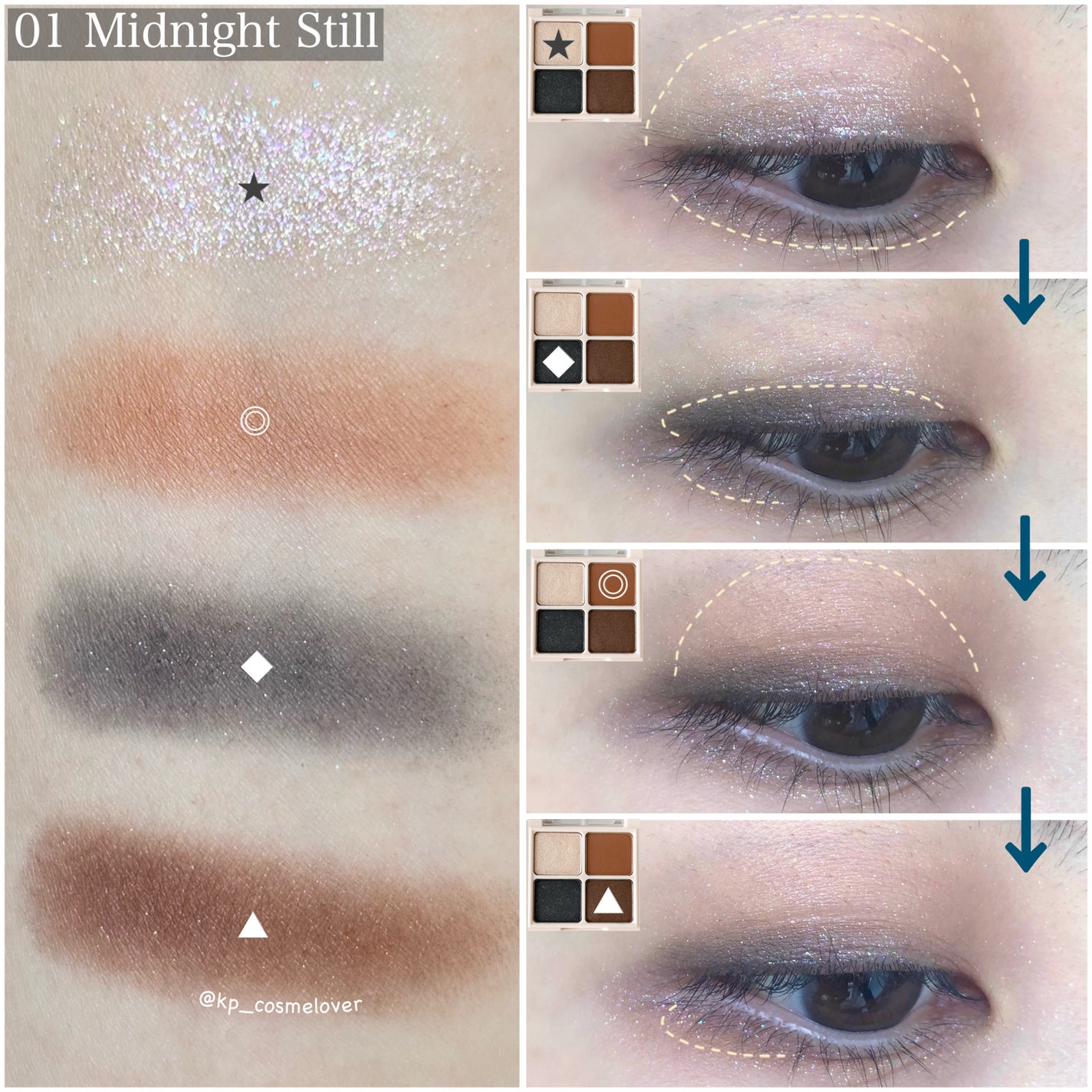 アイパレット インザスターズ/Glint/アイシャドウパレットを使ったクチコミ(6枚目)