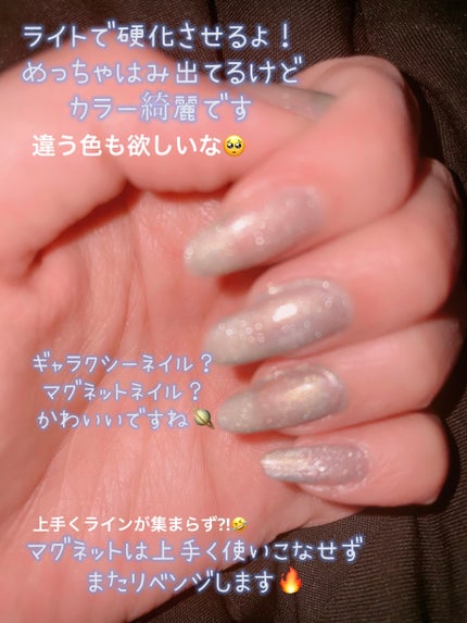 マグネットスティックネイルジェル/3COINS/ジェルネイルを使ったクチコミ(3枚目)