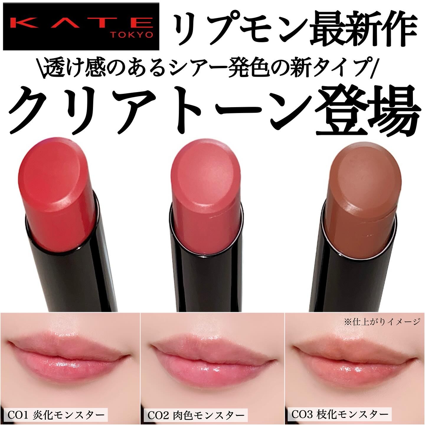 リップモンスター クリアトーン/KATE/口紅を使ったクチコミ（1枚目）