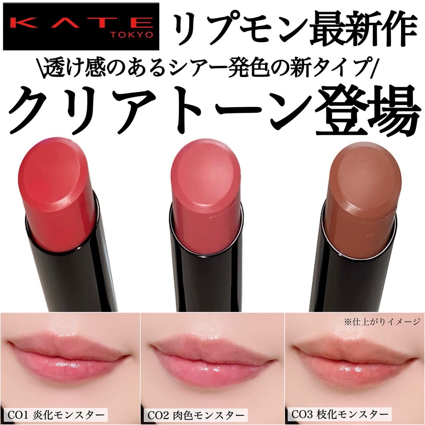 リップモンスター クリアトーン/KATE/口紅を使ったクチコミ(1枚目)