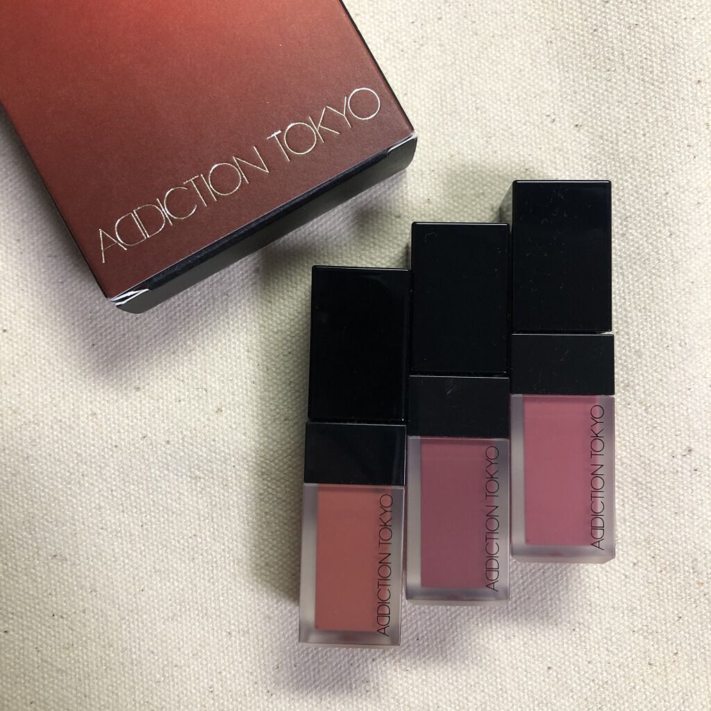 ザ マット リップ リキッド　“ミニ トリオ” 001 モーヴ セレクション/ADDICTION/口紅を使ったクチコミ（1枚目）