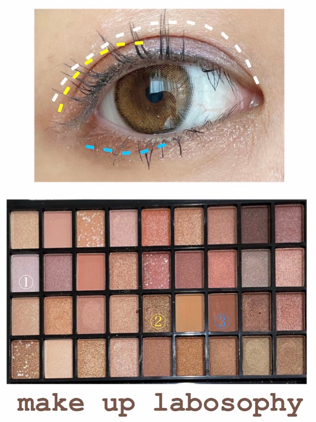 36 カラー アイシャドウ パレット/MAKEUP LABOSOPHY/アイシャドウパレットを使ったクチコミ(2枚目)