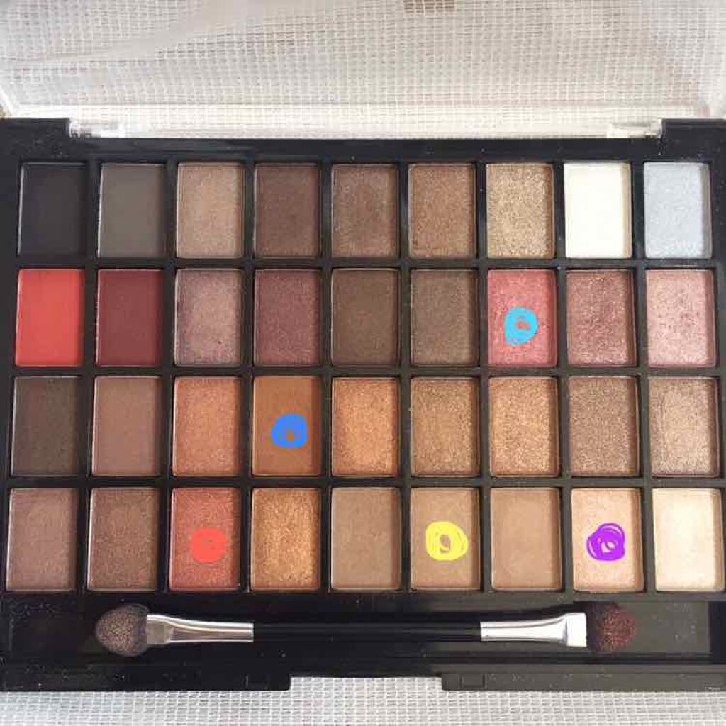 FACE アイシャドウパレット 36色 ブラシ付き 試してみた】36 カラー アイシャドウ パレット MAKEUP LABOSOPHY