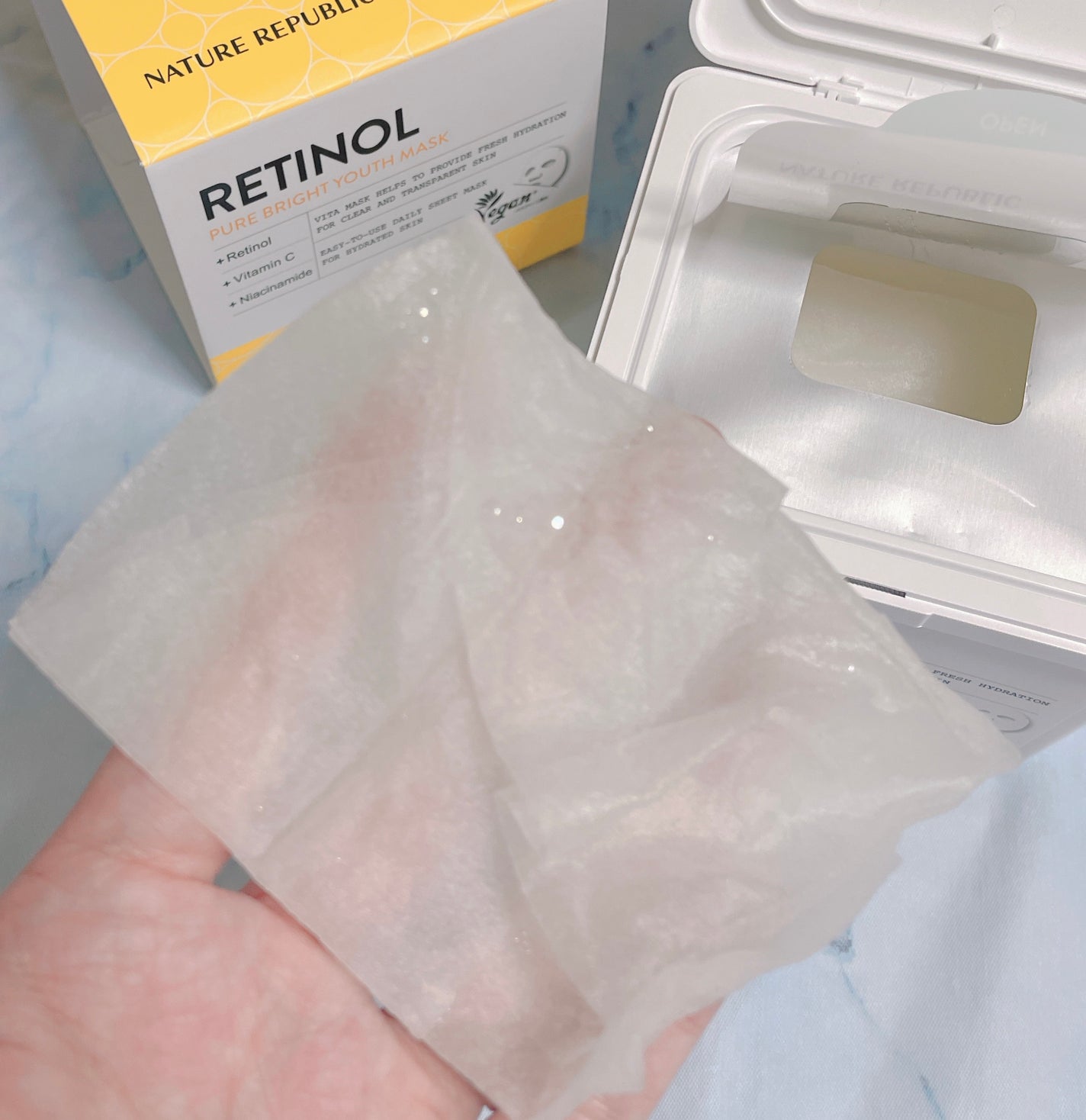 キューブマスク レチノール/ネイチャーリパブリック/シートマスク・パックを使ったクチコミ(4枚目)
