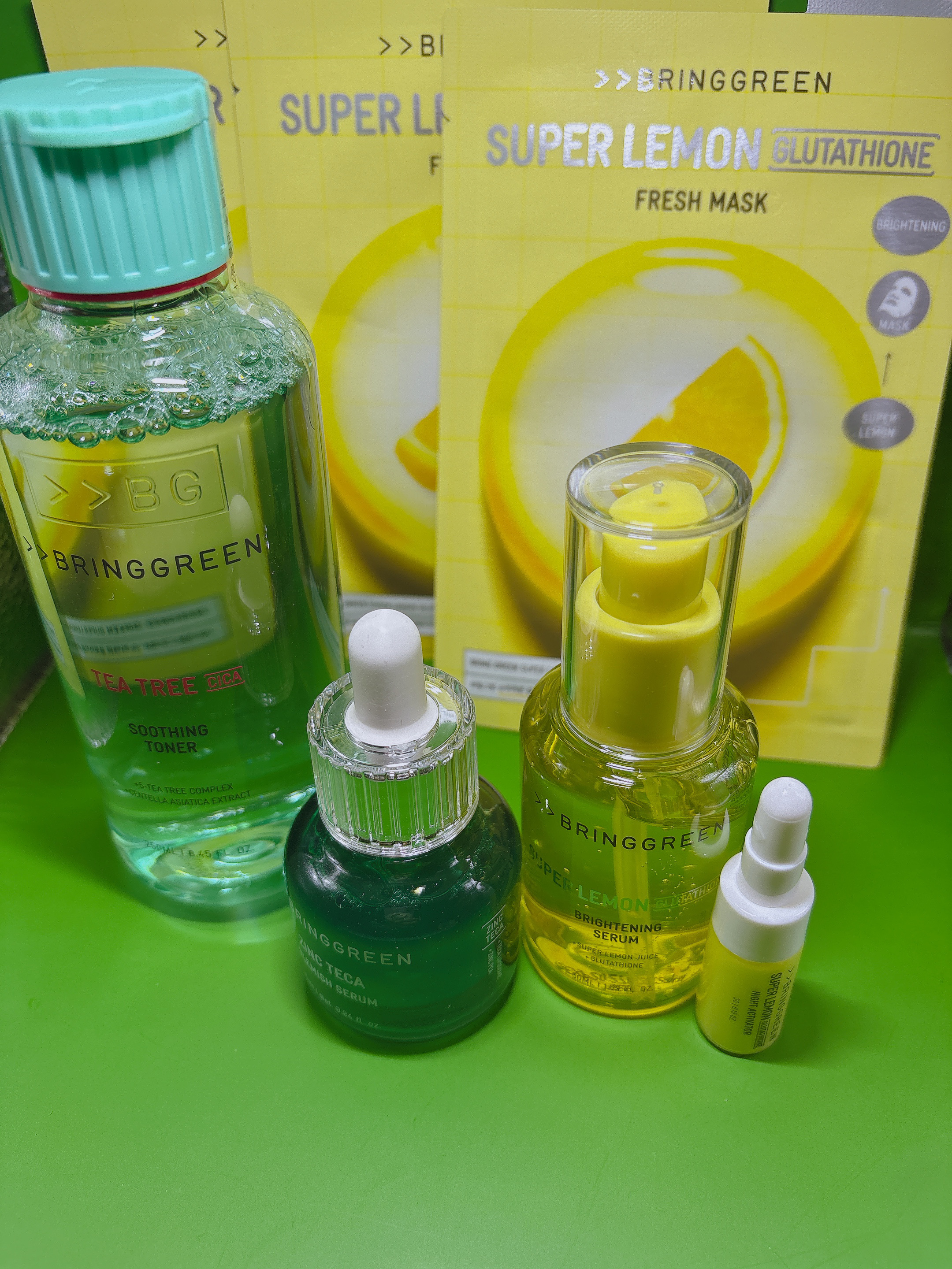 スーパーレモングルタチオンフレッシュマスク/BRING GREEN/シートマスク・パックを使ったクチコミ（3枚目）