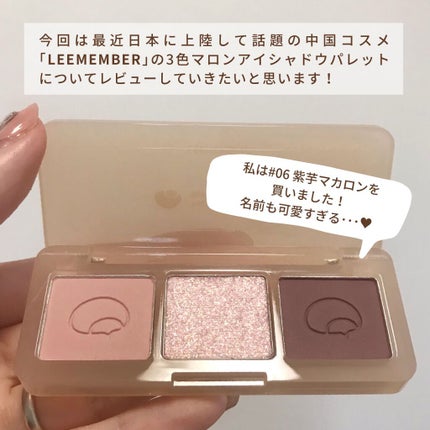3色マロンアイシャドウパレット/LEEMEMBER/アイシャドウパレットを使ったクチコミ(2枚目)