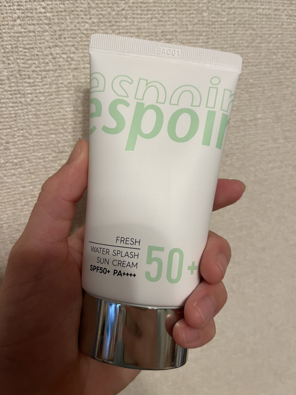 ウォータースプラッシュサンクリーム グリーン/espoir/日焼け止め・UVケアを使ったクチコミ（1枚目）