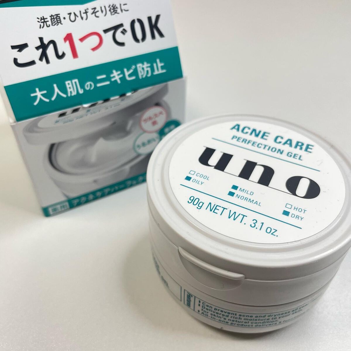 ウーノ　アクネケア パーフェクションジェル　　　ｆＡ  （医薬部外品）/UNO/オールインワン化粧品を使ったクチコミ（1枚目）