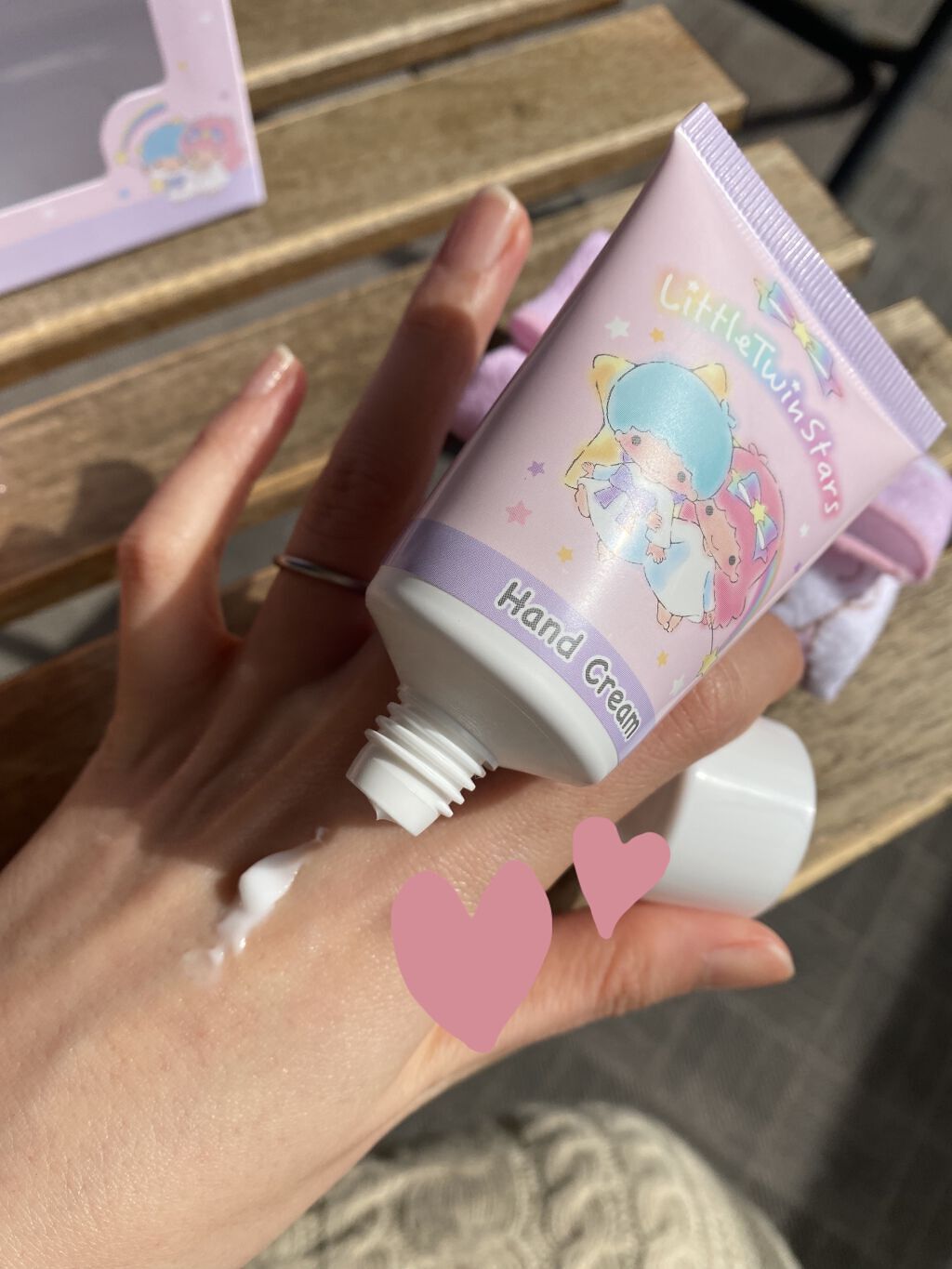 リトルツインスターズ ハンドクリーム&ハンカチ/サンリオ/その他キットセットを使ったクチコミ（3枚目）
