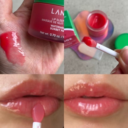 リップスリーピングマスク ウォーターメロン/LANEIGE/リップマスクを使ったクチコミ(4枚目)