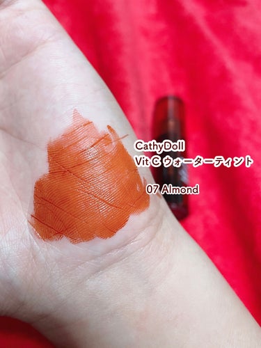 Vit C ウォーターティント 07 Almond/CathyDoll/口紅を使ったクチコミ（2枚目）