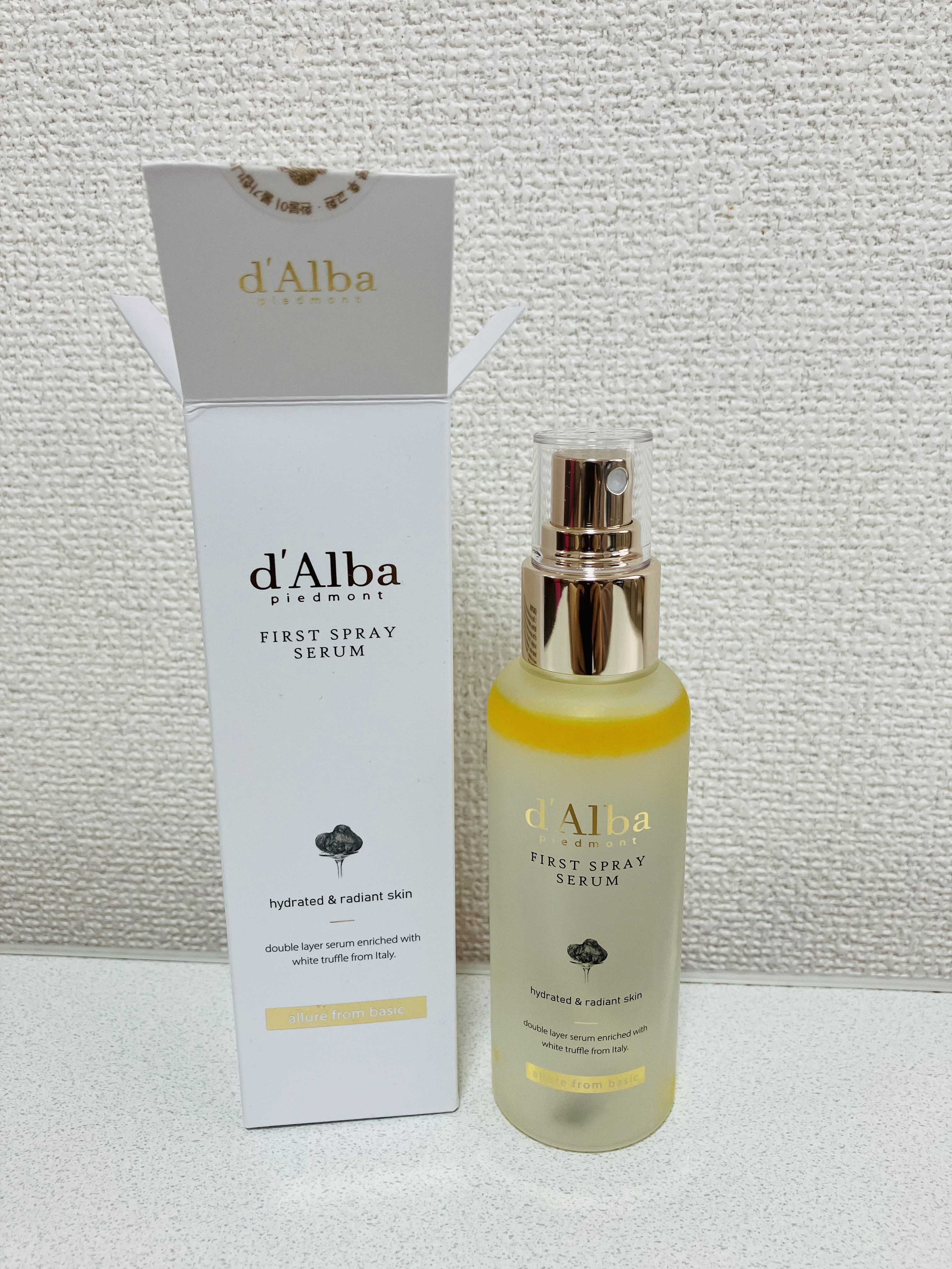 ダルバ ホワイトトリュフファーストスプレーセラム/ダルバ/ミスト状化粧水を使ったクチコミ（1枚目）