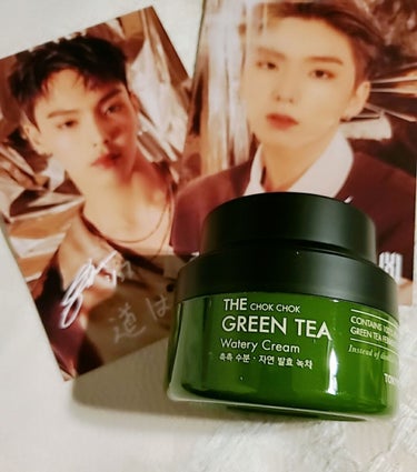 TONYMOLY THE CHOK CHOK GREENTEA Watery Creamのクチコミ「#TONYMOLY のCMで

『モンスター水分』

と、MONSTAXが宣伝してた

チョク.....」（2枚目）