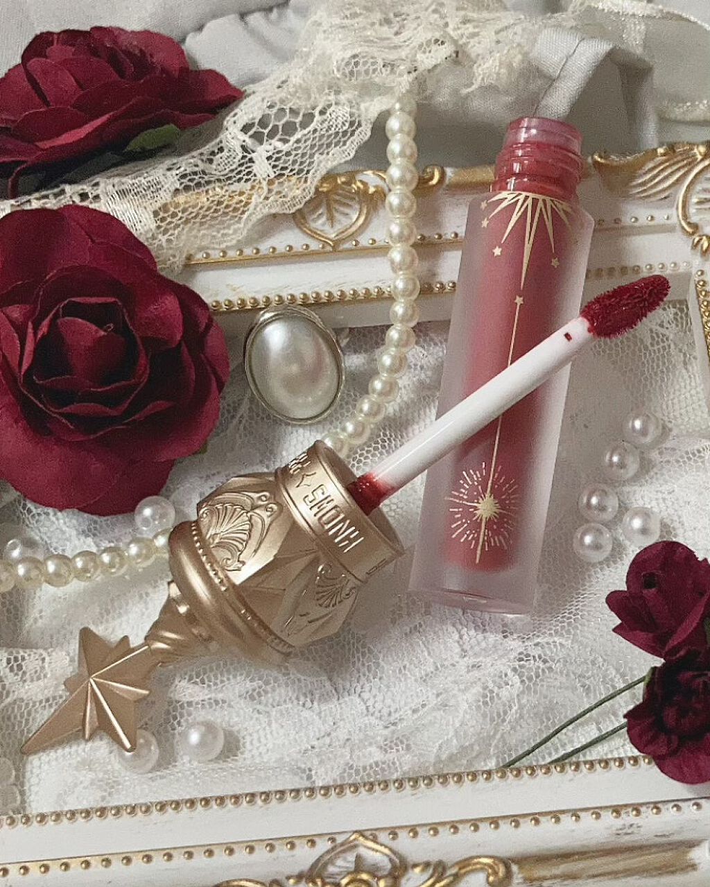 ユニコーンシリーズ マジックワンドルージュ リトルローズ(小玫瑰）/FlowerKnows/口紅を使ったクチコミ（2枚目）