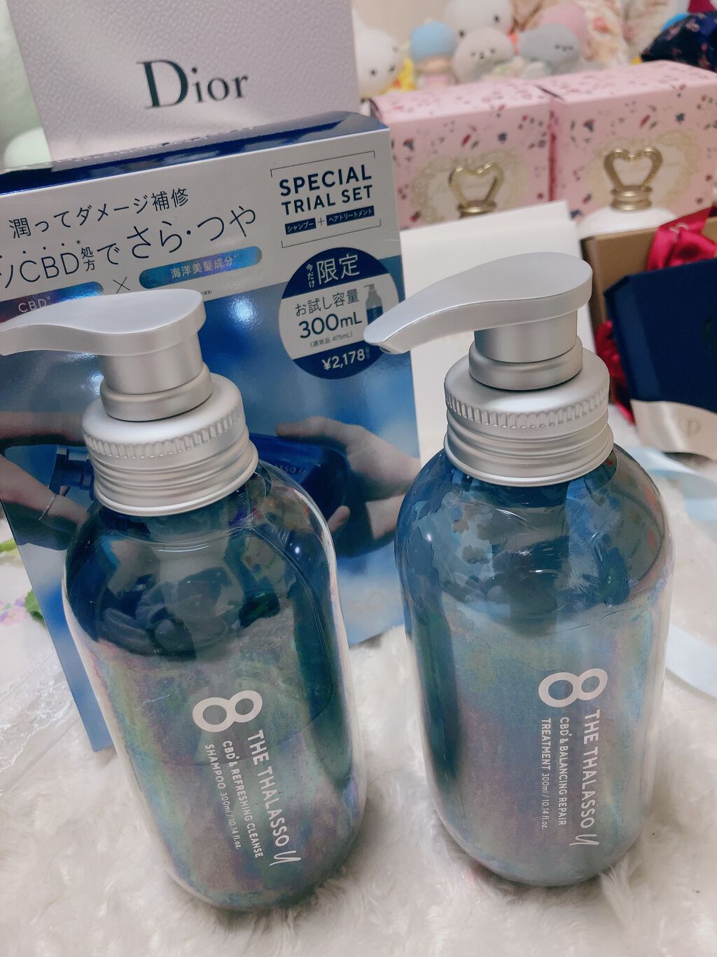 エイトザタラソ ユー CBD＆リフレッシング クレンズ 美容液シャンプー／CBD＆バランシング ダメージリペア 美容液ヘアトリートメント お試し容量 限定キット(生産終了)/エイトザタラソ/市販シャンプーを使ったクチコミ（1枚目）