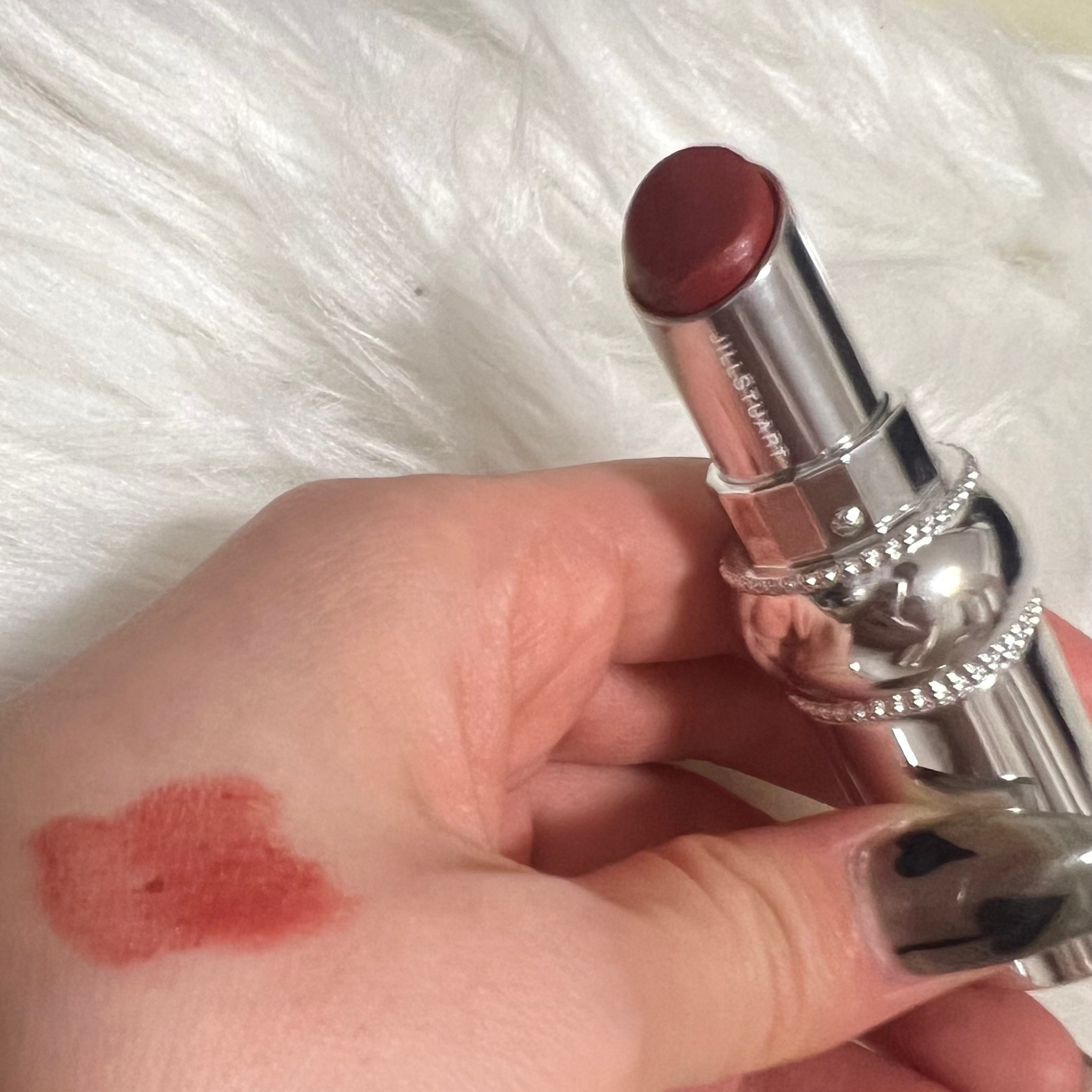 ジルスチュアート ルージュ リップブロッサム 201 baked marigold/JILL STUART/口紅を使ったクチコミ（2枚目）