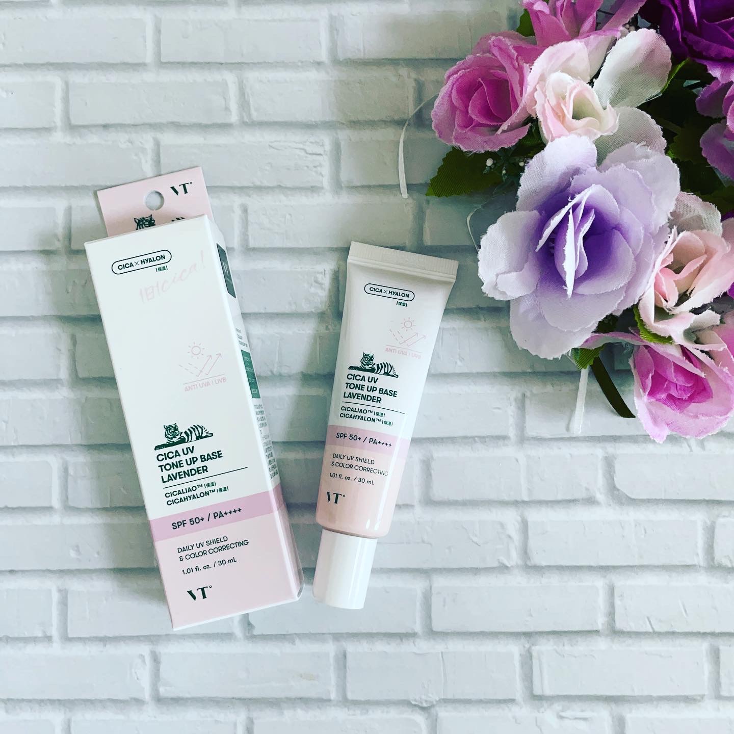 CICA UVトーンアップベース ラベンダー/VT/化粧下地を使ったクチコミ（1枚目）