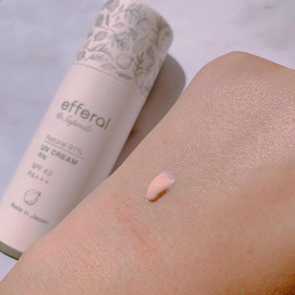 ナチュラルUVケアクリーム/efferal/日焼け止めクリームを使ったクチコミ(2枚目)