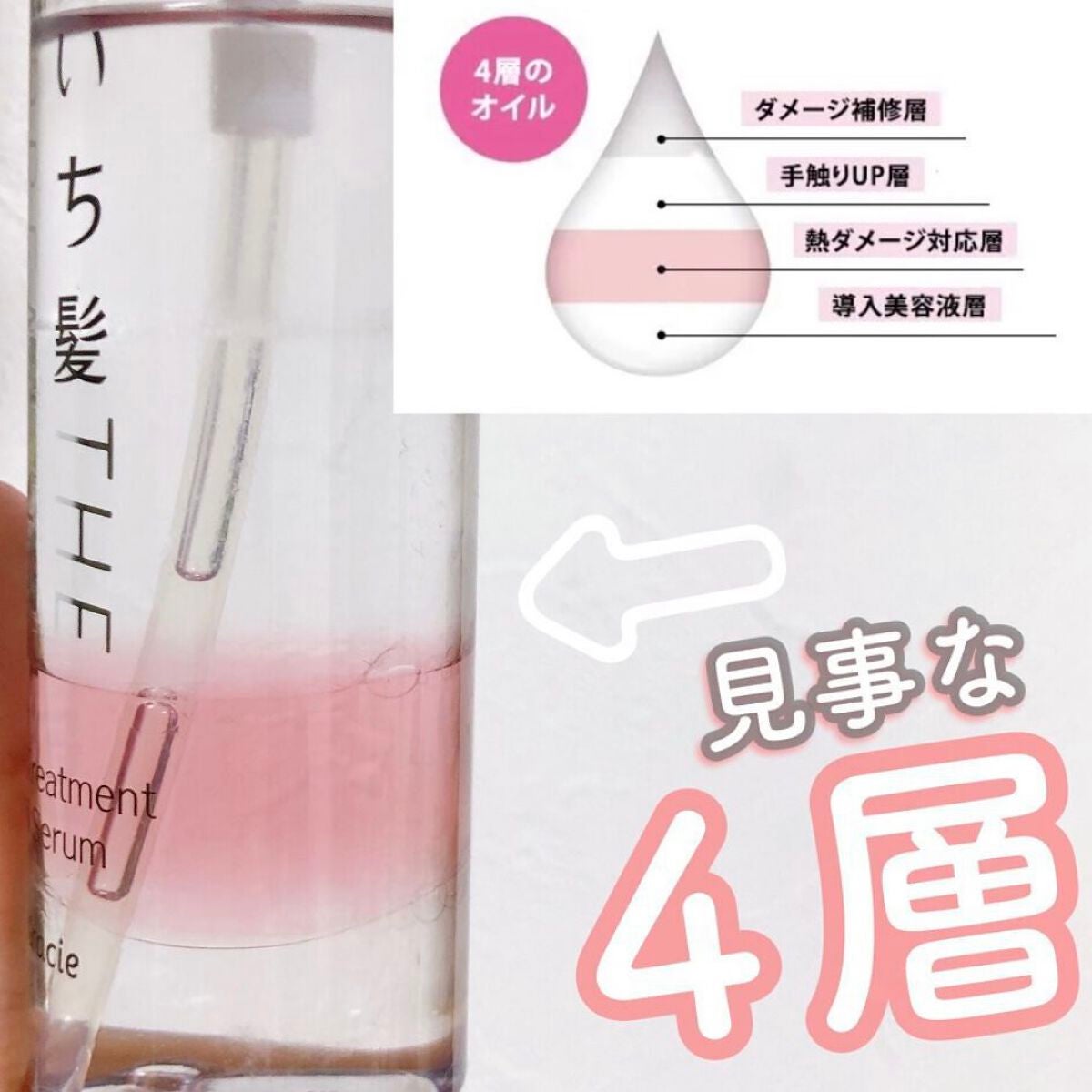 THE PREMIUM 4Xシャインシェイク美容液オイル/いち髪/ヘアオイルを使ったクチコミ(1枚目)