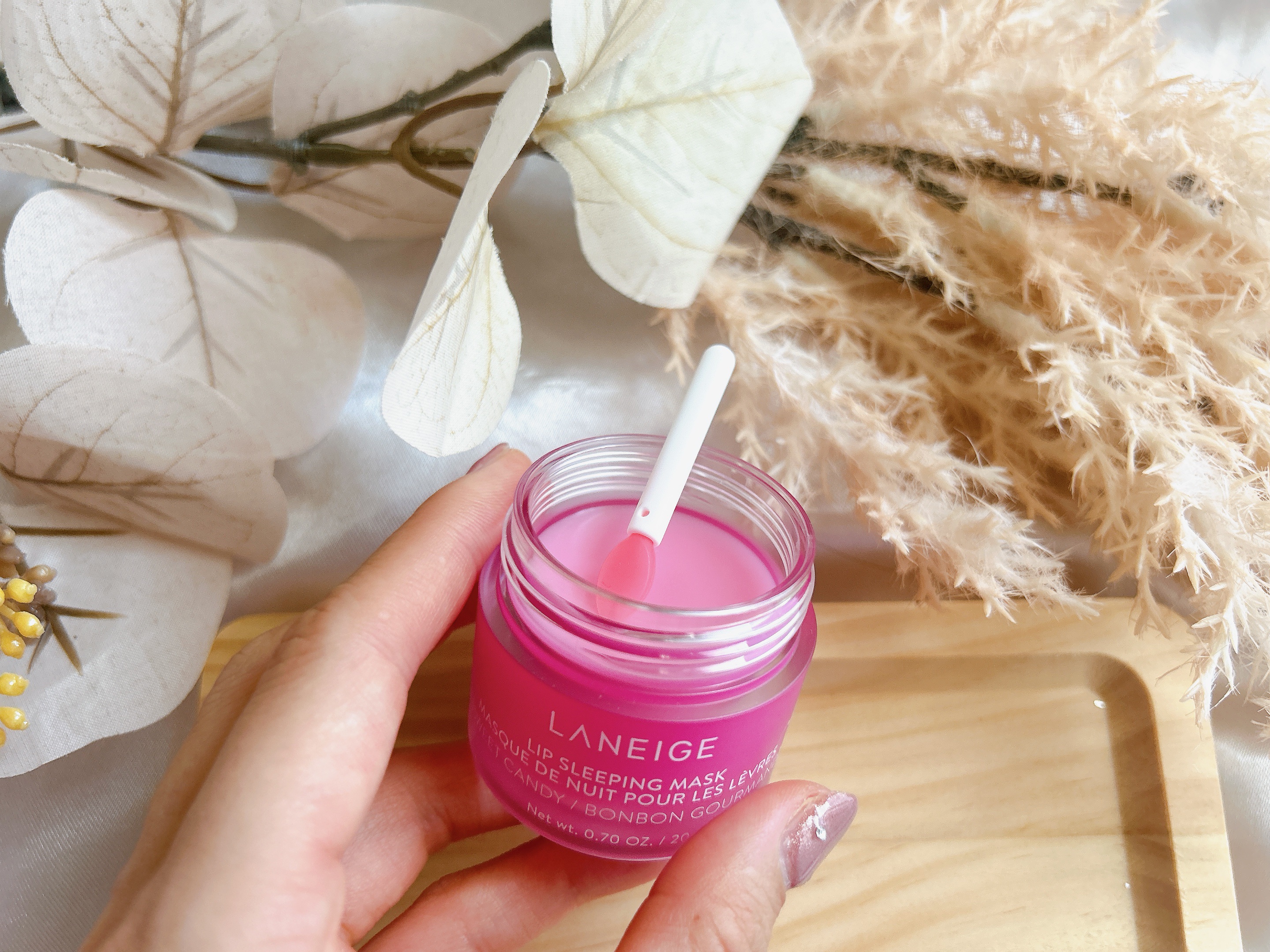 リップスリーピングマスク スイートキャンディ/LANEIGE/リップバームを使ったクチコミ（2枚目）