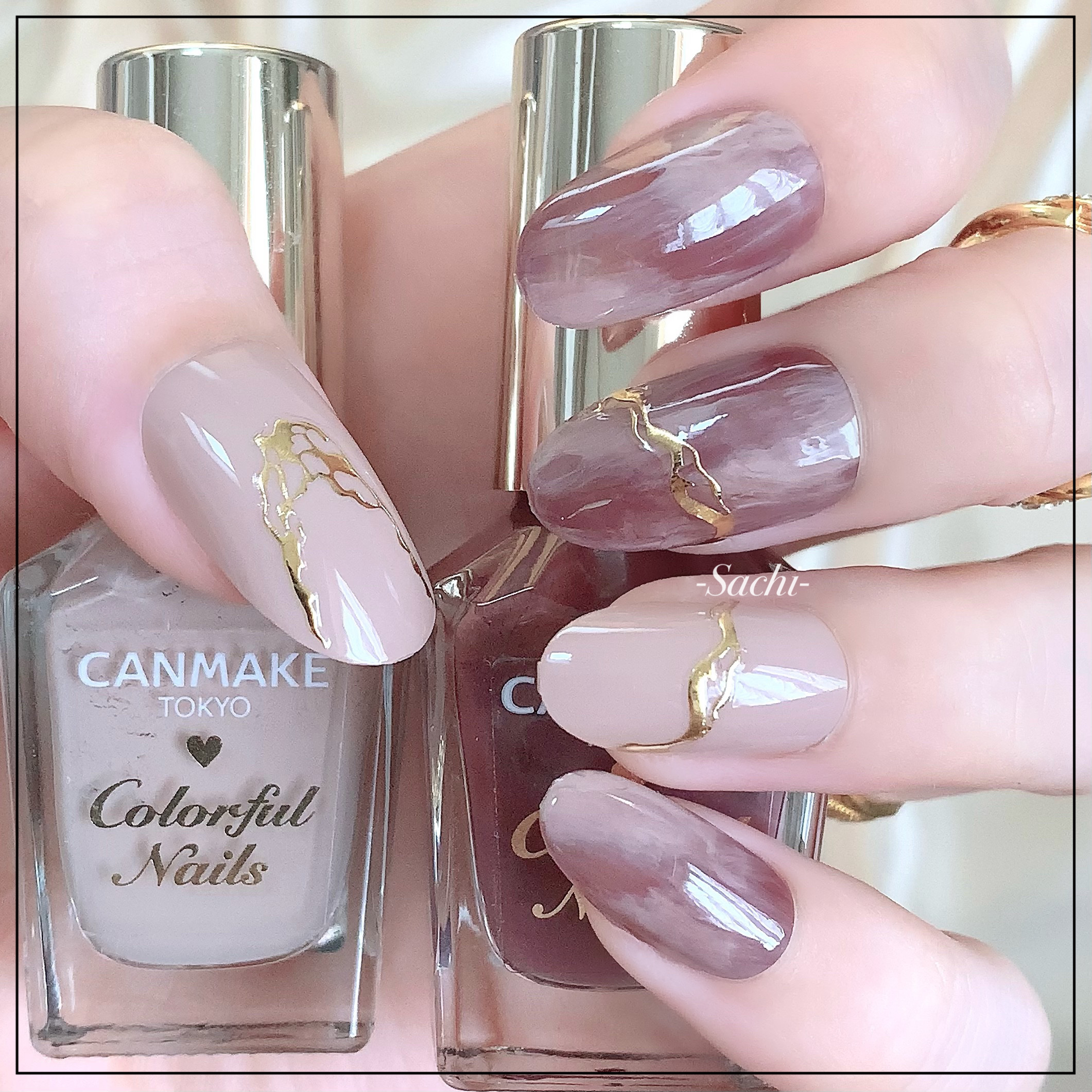 #セルフネイル,#ニュアンスネイル,#秋ネイル,#マーブルネイル,#簡単ネイル,#プチプラネイルのネイルデザイン