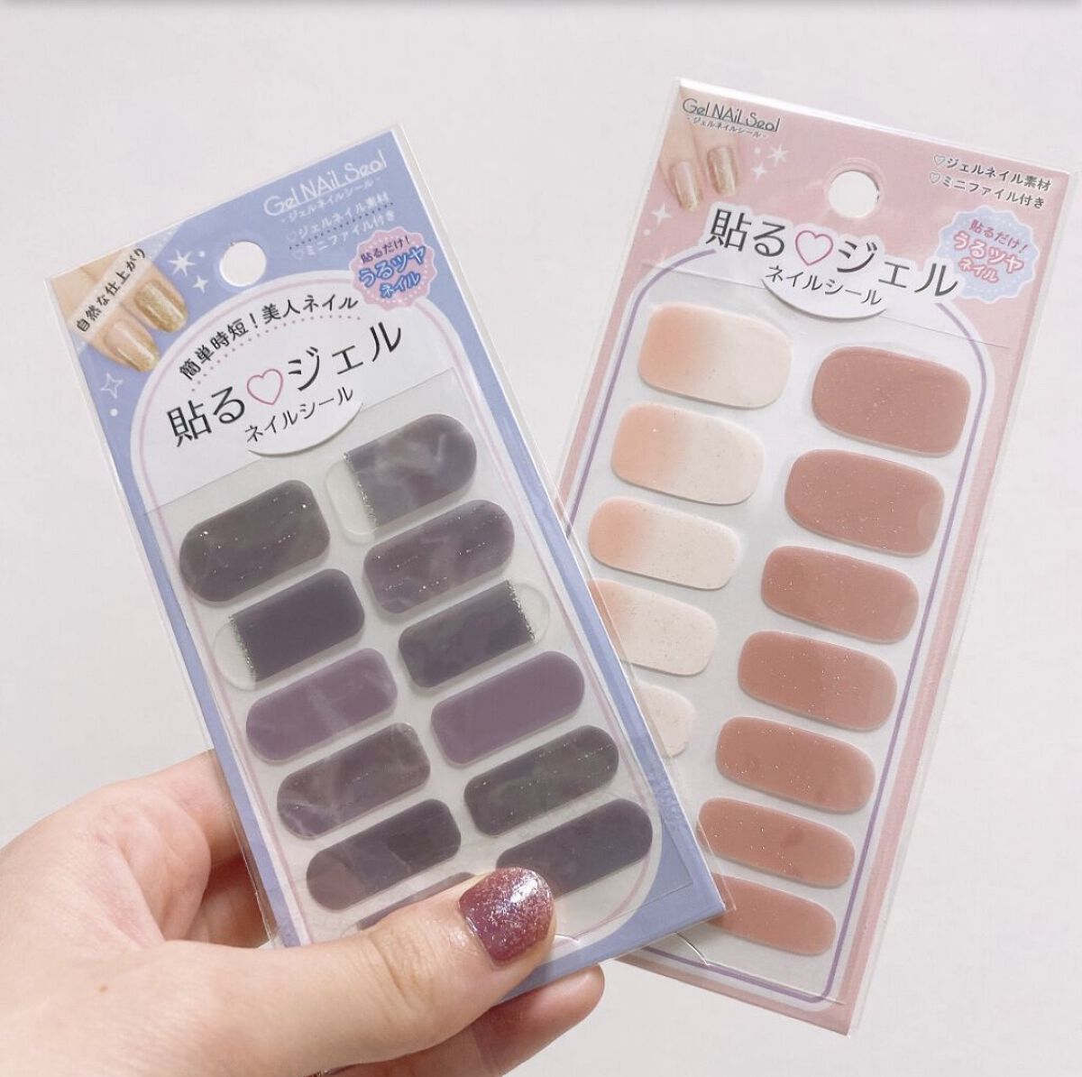 貼るジェルネイル/セリア/ネイルシールを使ったクチコミ（3枚目）