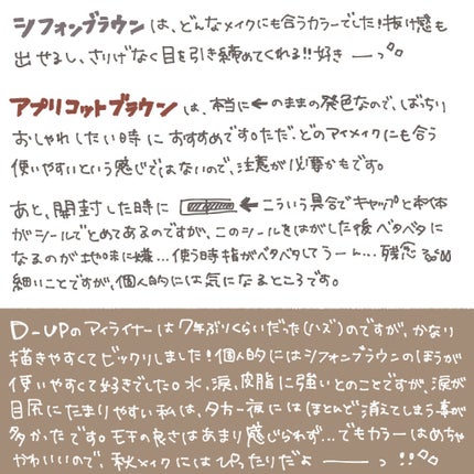 シルキーリキッドアイライナーWP/D-UP/リキッドアイライナーを使ったクチコミ(3枚目)