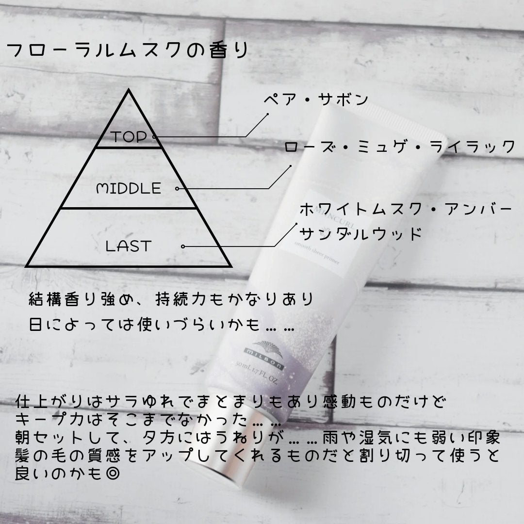 ミインカール スムースシアー プライマー/ミルボン/ヘアオイルを使ったクチコミ(5枚目)