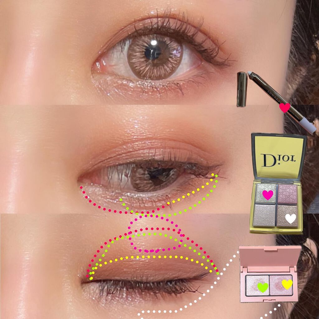 ディオール バックステージ フェイス グロウ パレット/Dior/ハイライトを使ったクチコミ（3枚目）