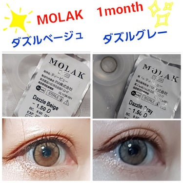 MOLAK 1month ダズルグレー/MOLAK/１ヶ月（１MONTH）カラコンを使ったクチコミ（1枚目）