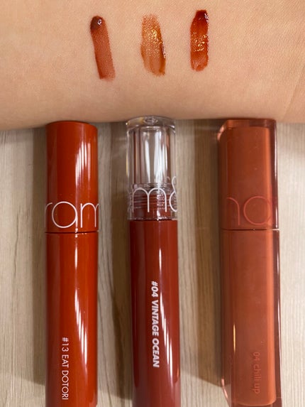 ジューシーラスティングティント/rom&nd/リップティントを使ったクチコミ(4枚目)