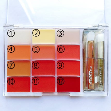 ソフトカラーリングリップパレット/wakemake/口紅を使ったクチコミ(5枚目)