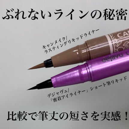 「密着アイライナー」ショート筆リキッド/デジャヴュ/リキッドアイライナーを使ったクチコミ(4枚目)