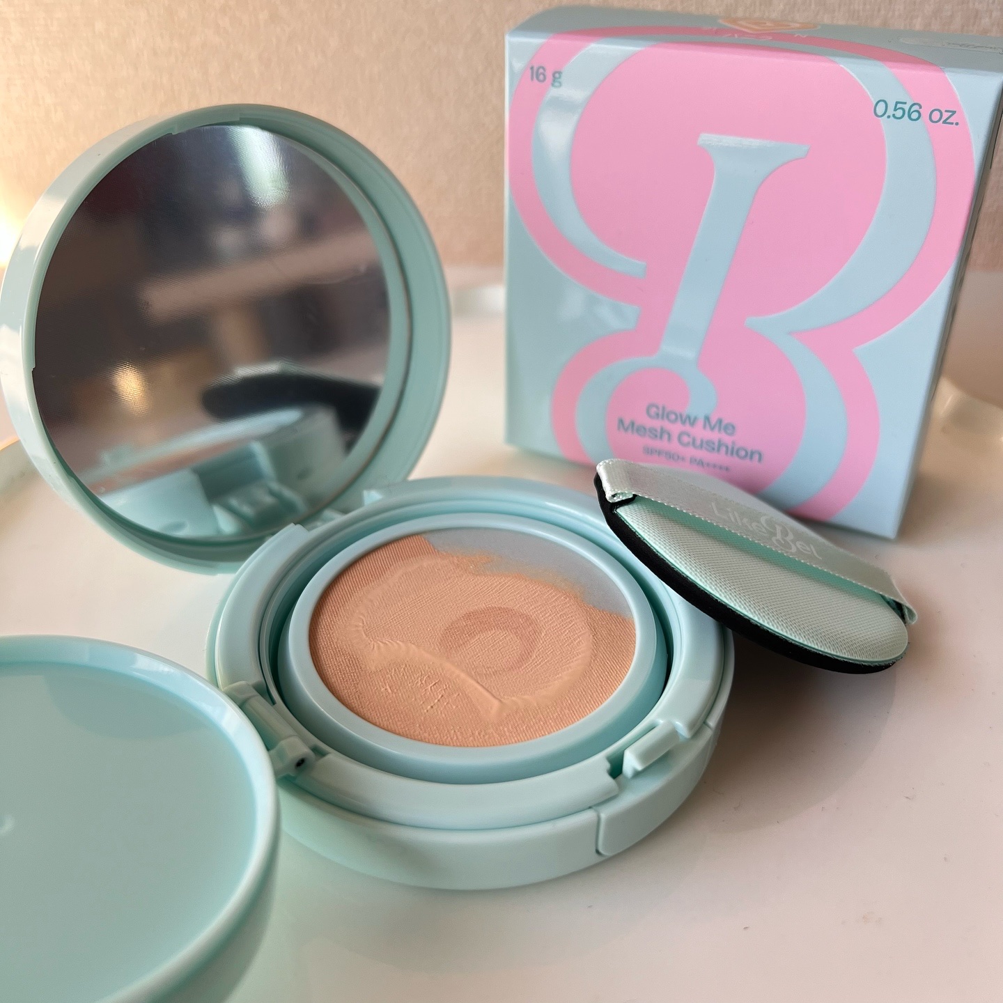 Glow me mesh cushion /Likebel/クッションファンデーションを使ったクチコミ（3枚目）