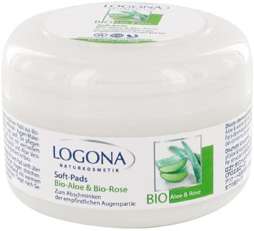 ロゴナ ポイントメイク・クレンジングコットン アロエ＆ローズ